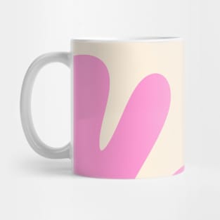 Abstract modern shapes orange, pink and cream Mug